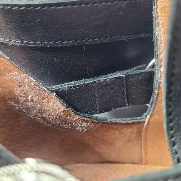 Jeffrey Campbell Calhoun Ankle Boot Black Silver Metal Studded Leather Sz 6 - Picture 8 of 11